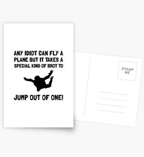 Idiot Skydiving Postcards