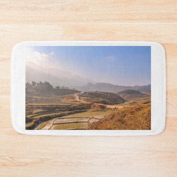 Item preview, Sun rise over a river valley and rice paddy in Sapa, Vietnam designed and sold by SnapTPhotograph.