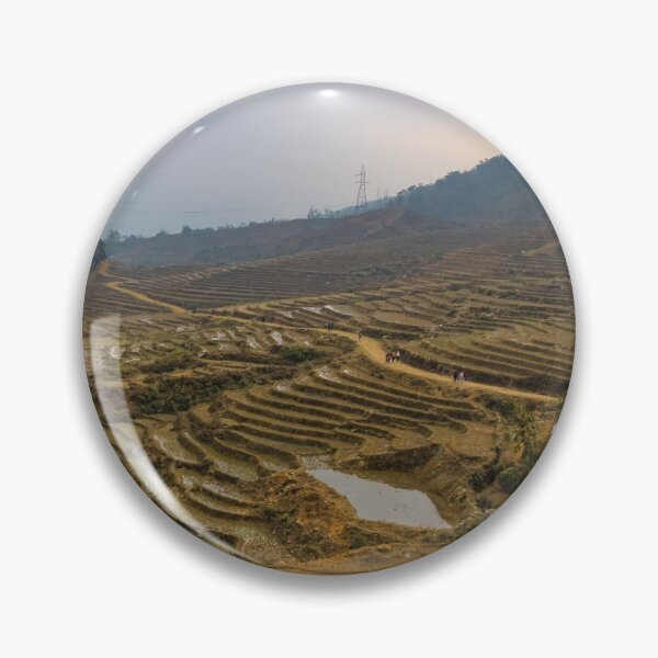 Item preview, A view over a Vietnamese landscape of rice terraces in winter, Sapa, Vietnam designed and sold by SnapTPhotograph.
