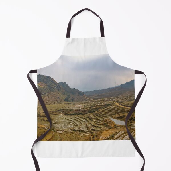 Item preview, A view over a Vietnamese landscape of rice terraces in winter, Sapa, Vietnam designed and sold by SnapTPhotograph.