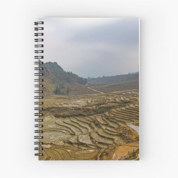 Item preview, A view over a Vietnamese landscape of rice terraces in winter, Sapa, Vietnam designed and sold by SnapTPhotograph.