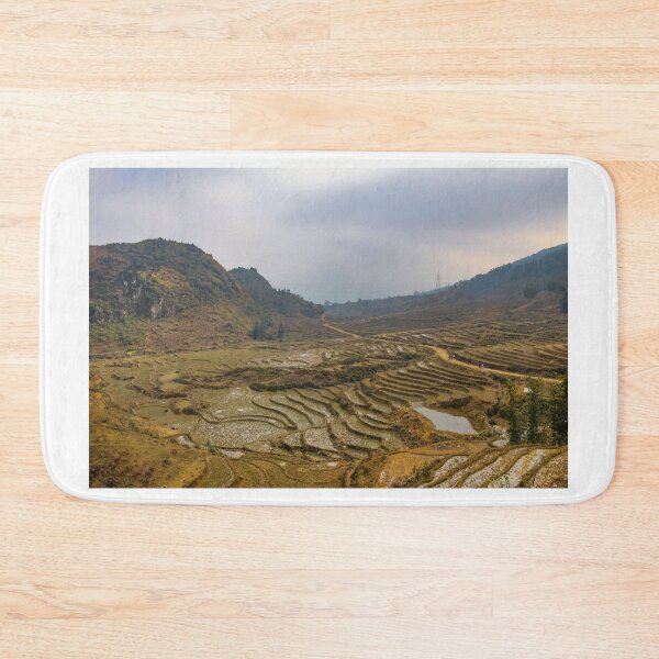 Item preview, A view over a Vietnamese landscape of rice terraces in winter, Sapa, Vietnam designed and sold by SnapTPhotograph.