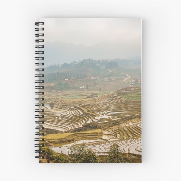 Item preview, A view over a Vietnamese landscape of rice terraces in winter, Sapa, Vietnam designed and sold by SnapTPhotograph.