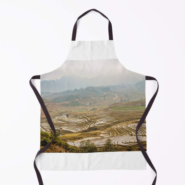 Item preview, A view over a Vietnamese landscape of rice terraces in winter, Sapa, Vietnam designed and sold by SnapTPhotograph.