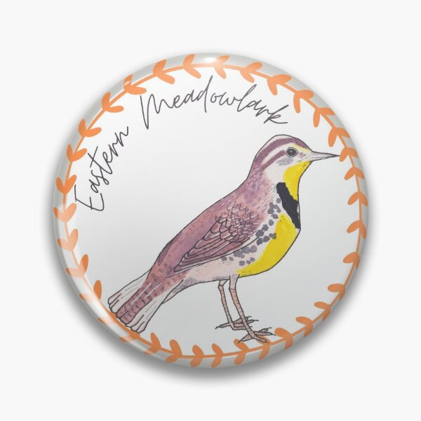 Item preview, Eastern Meadowlark bird species birding logo designed and sold by TheWaterBirds.