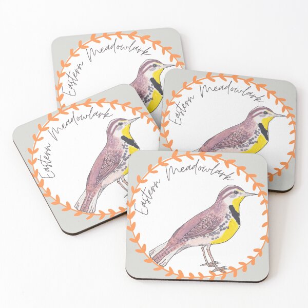 Item preview, Eastern Meadowlark bird species birding logo designed and sold by TheWaterBirds.