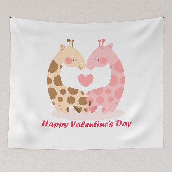Item preview, Giraffe Happy Valentine's Day Animal  designed and sold by Haxino.