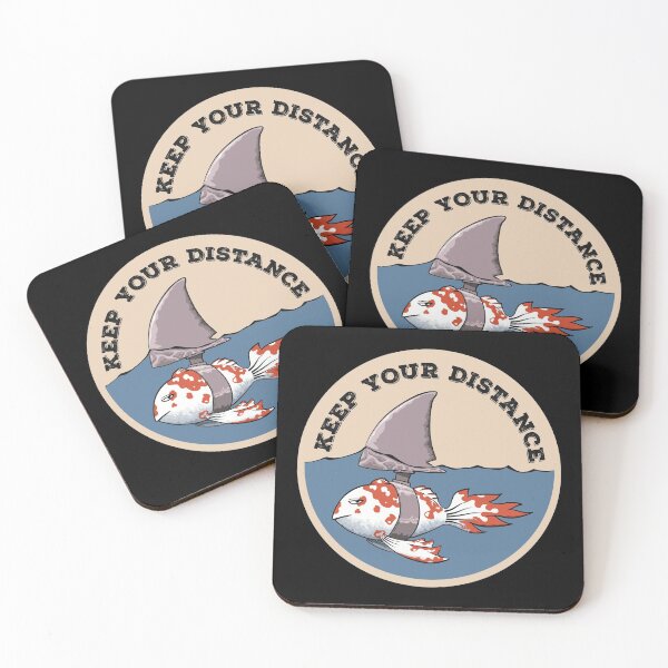 Item preview, Keep your distance fish with shark fin designed and sold by Redinsart.