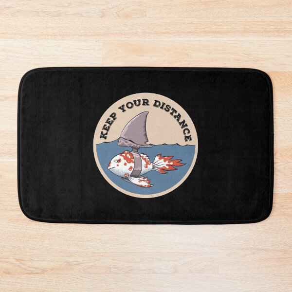 Item preview, Keep your distance fish with shark fin designed and sold by Redinsart.