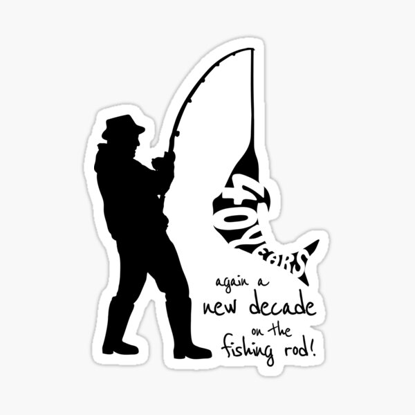 40th birthday angler / fisherman Sticker by kolebridesign