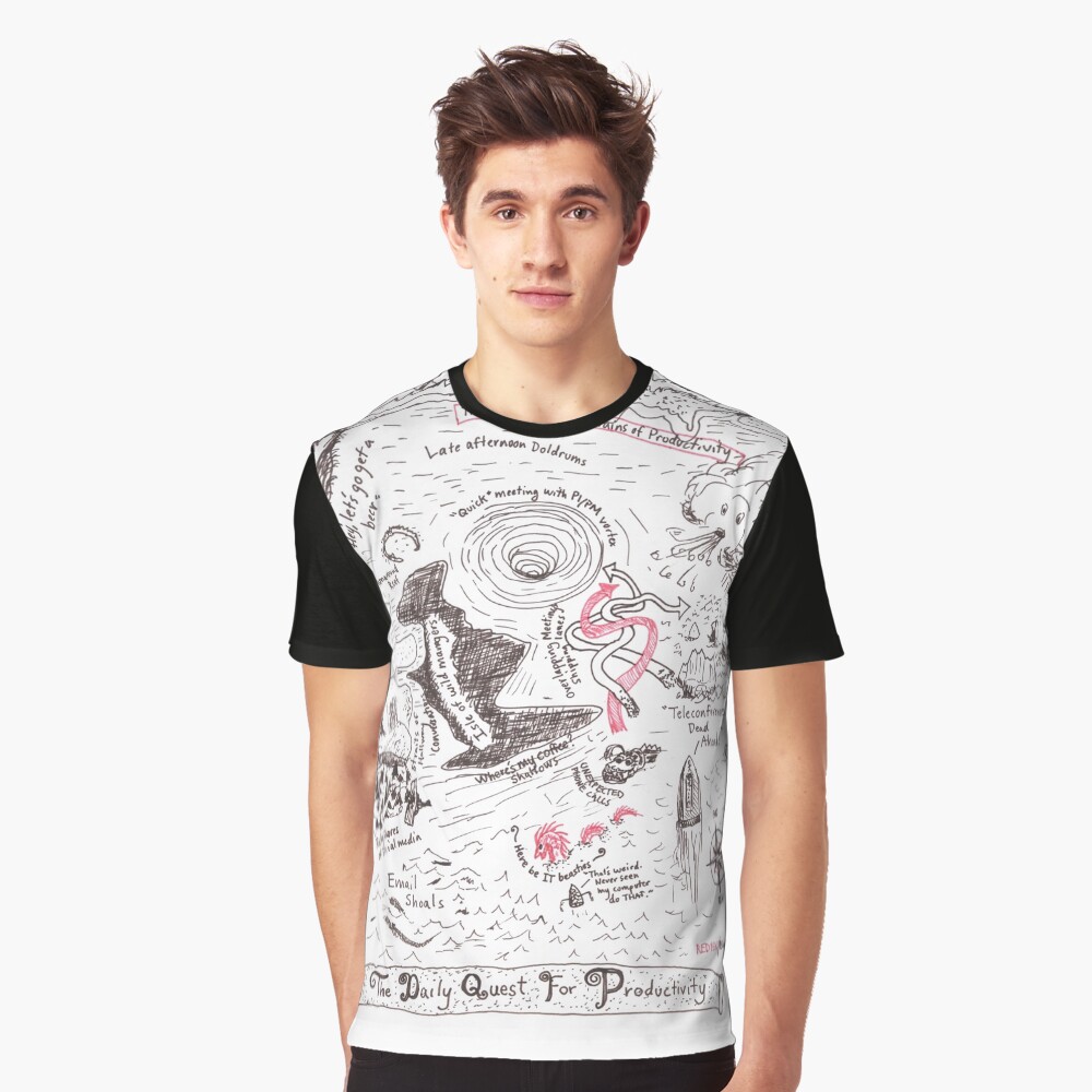 The Daily Quest For Productivity Graphic T-Shirt
