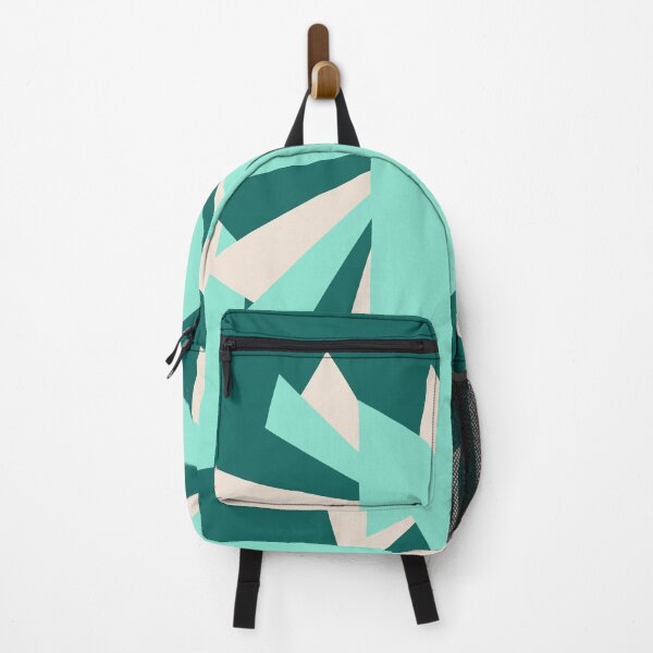 Item preview, Overlapping Teal and Cream Triangles designed and sold by BethNKateCreate.