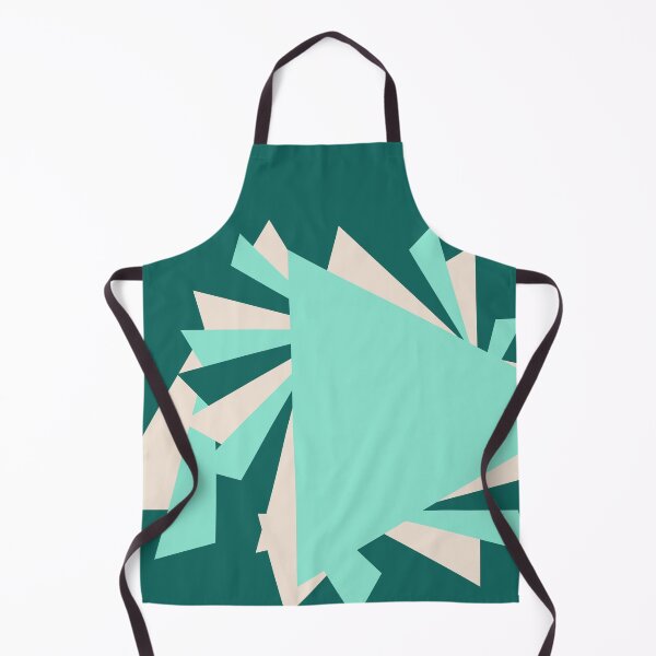 Item preview, Overlapping Teal and Cream Triangles designed and sold by BethNKateCreate.