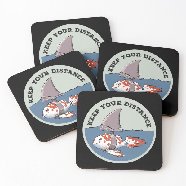 Item preview, Keep your distance fish with shark fin green designed and sold by Redinsart.