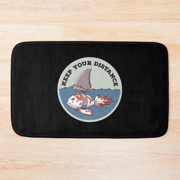 Item preview, Keep your distance fish with shark fin green designed and sold by Redinsart.