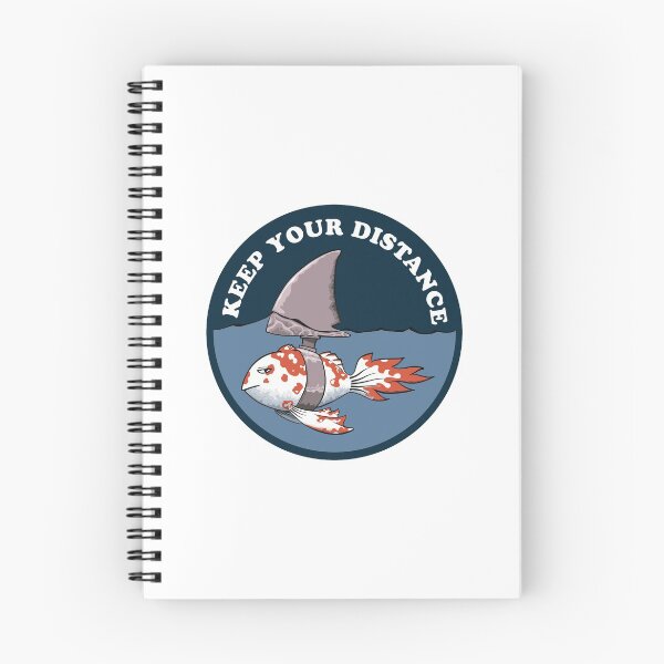 Item preview, Keep your distance fish with shark fin dark blue designed and sold by Redinsart.