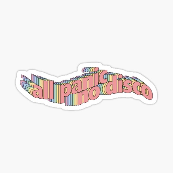 All Panic No Disco Sticker for Sale by Jennifer Talley