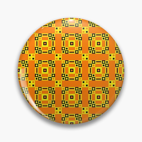 Item preview, Unique Tiger Bumblebee Pixel Orange Yellow and Black Designs Camouflage Repeating Retro Vintage Grid Pattern designed and sold by TeachUrb.