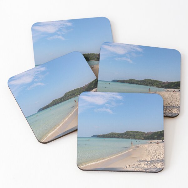 Artikelvorschau, Weißer Sandstrand von Sao auf Phu Quoc, Vietnam, am späten Nachmittag entworfen und verkauft von SnapTPhotograph.