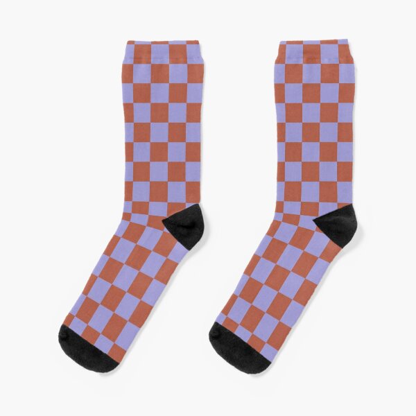 Sky Blue Checkerboard Socks