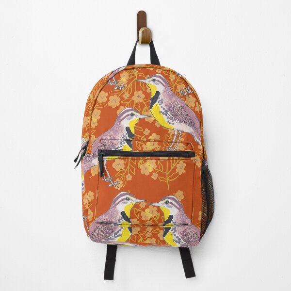 Item preview, Eastern Meadowlark floral bird pattern designed and sold by TheWaterBirds.