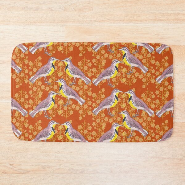 Item preview, Eastern Meadowlark floral bird pattern designed and sold by TheWaterBirds.