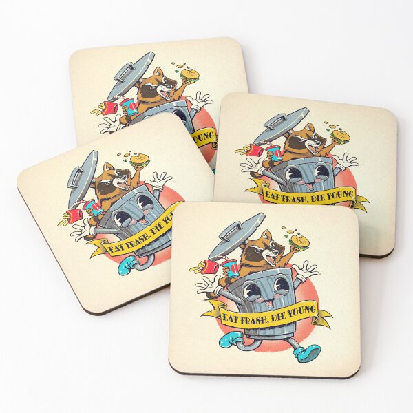 Item preview, Eat trash die young vintage cartoon designed and sold by andremuller.