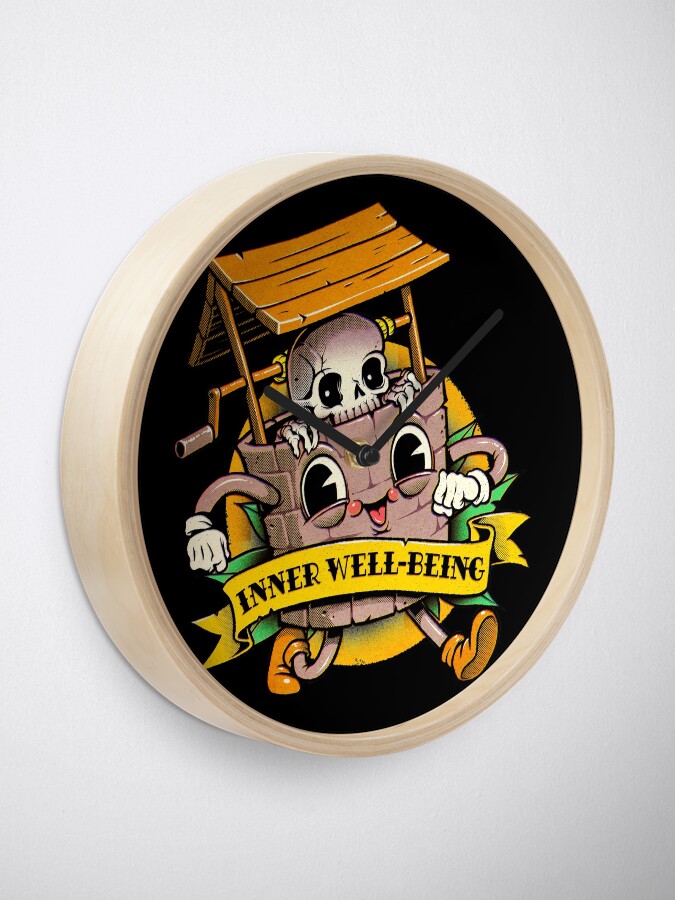 Alternate view of Inner Well-Being Vintage cartoon Clock