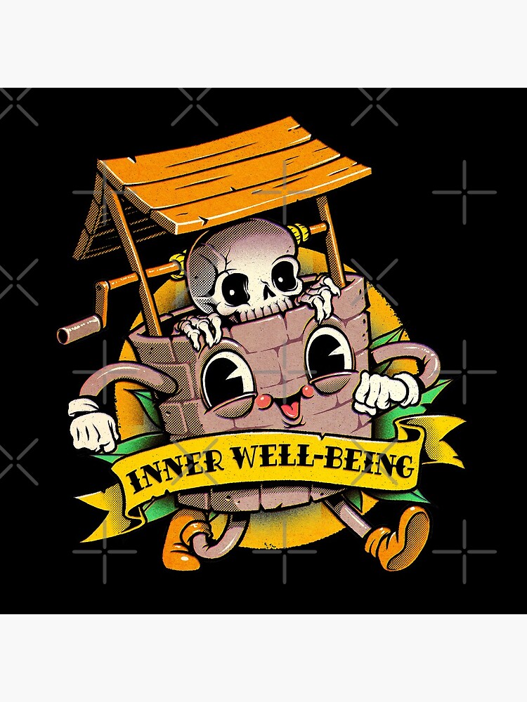 Inner Well-Being Vintage cartoon by andremuller