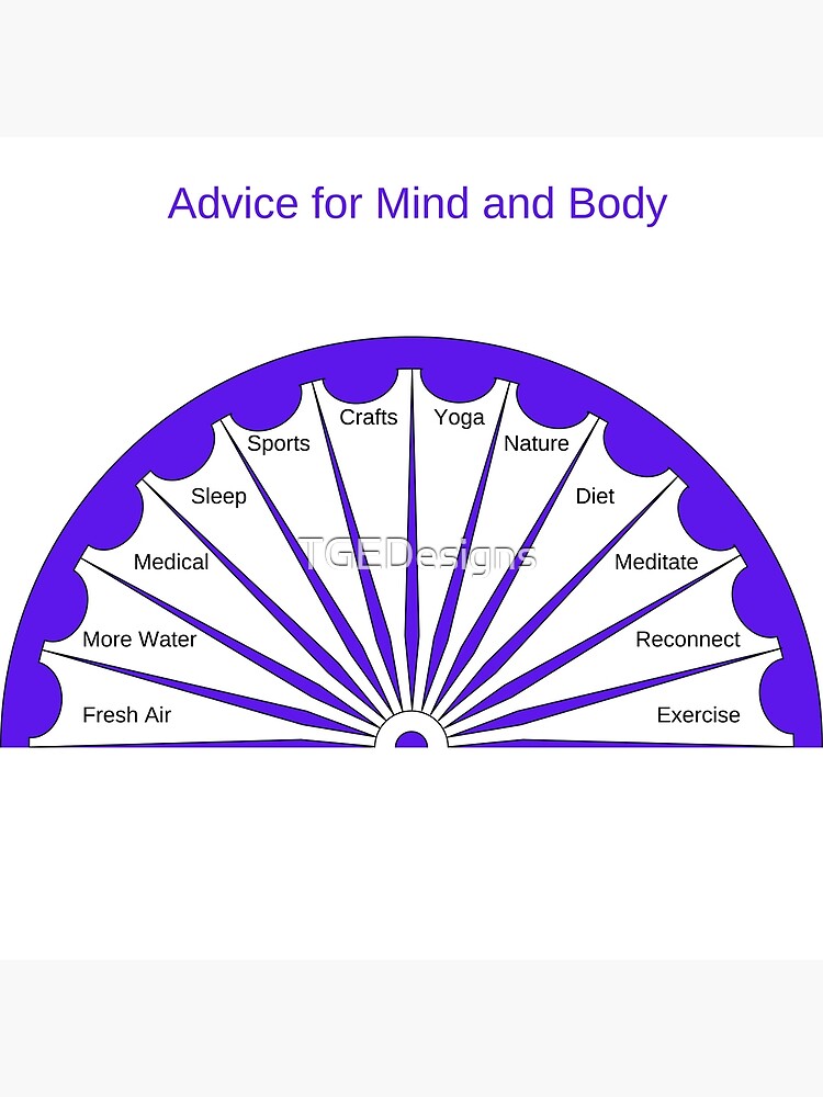 advice for mind and body chart for dowsing art board print for sale by tgedesigns redbubble