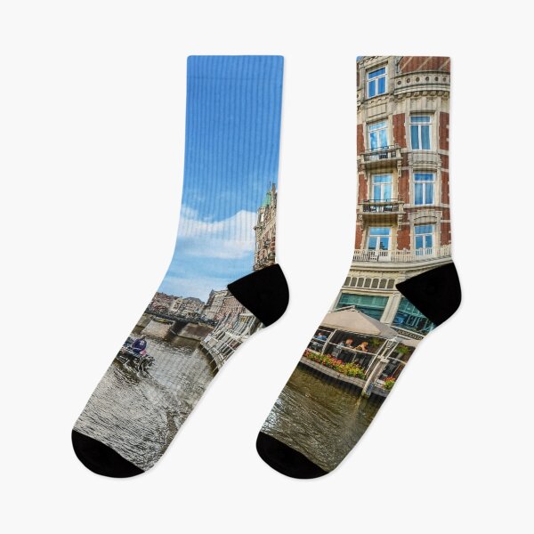 Item preview,   I Love Amsterdam -buildings with river & boat designed and sold by Rajzone.