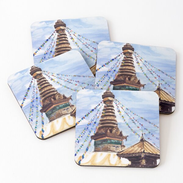 Item preview, Swayambhunath Stupa Kathmandu Nepal designed and sold by TheJoeyStudio.