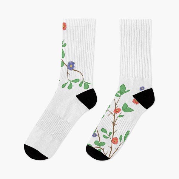 Item preview, Delicate Minimalistic Branches with Leaves and Flowers | White Background designed and sold by Lizzamour.