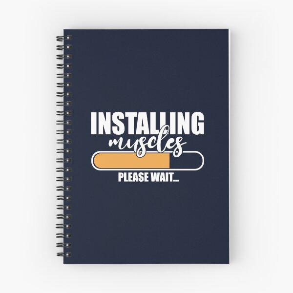 Item preview, Installing Muscles Please Wait | Funny Gym Quote designed and sold by motivationaltee.