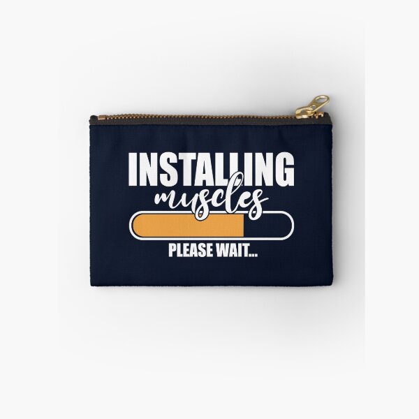 Item preview, Installing Muscles Please Wait | Funny Gym Quote designed and sold by motivationaltee.
