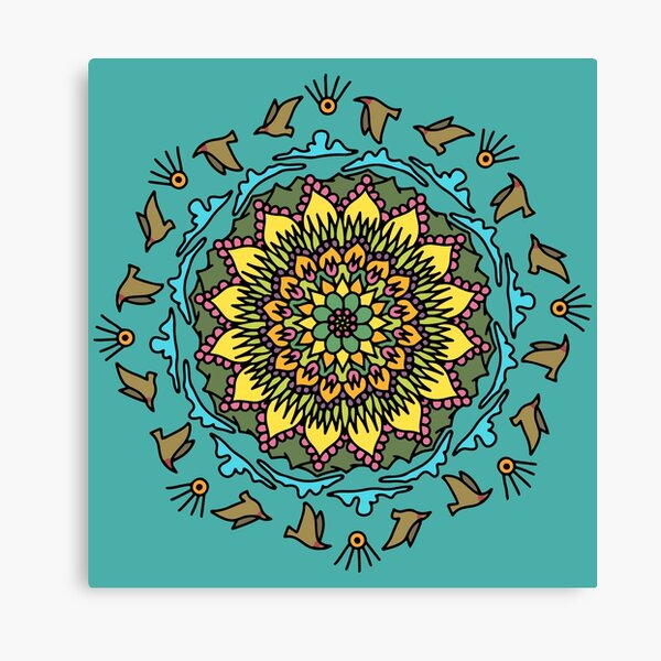 Mandala Birds Canvas Print