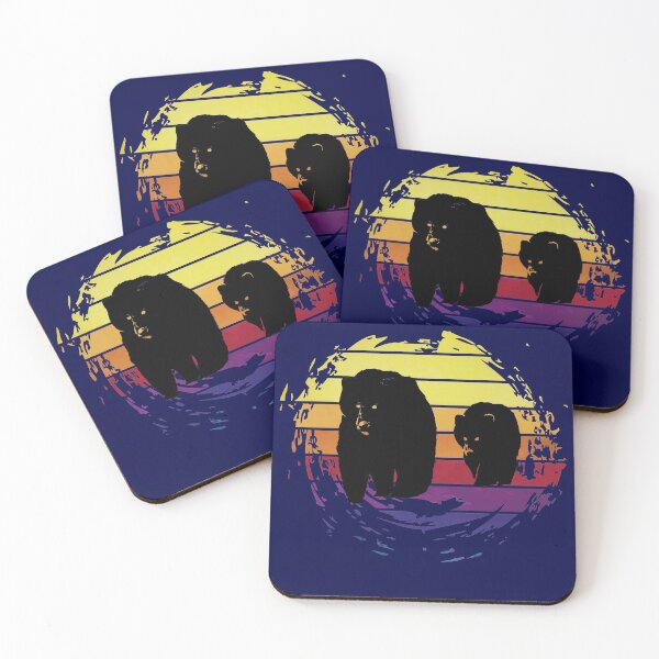 Item preview, Bears animal on retrostyle retro background designed and sold by ChatterFox.
