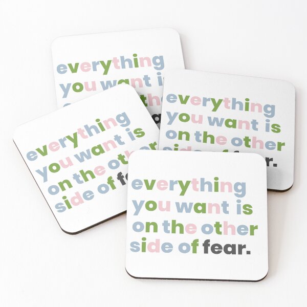 Item preview, Everything you want is on the other side of fear Transparent  designed and sold by burkeleigh.