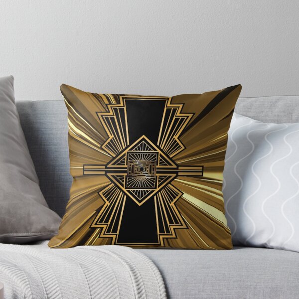 Item preview, Art Deco Nouveau Black and Gold Shimmer Trendy Geometric Design designed and sold by SloganExpress.