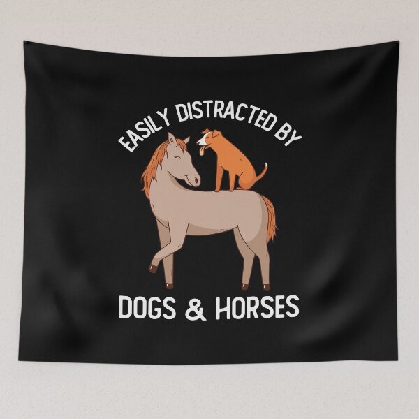Item preview, Easily Distracted By Dog And Horses designed and sold by OnepixArt.