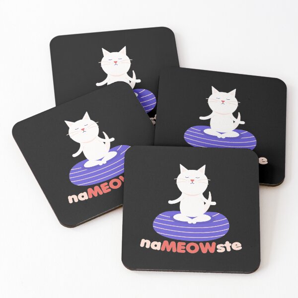 Item preview, naMEOWste Cute Funny Yoga Cat Namaste Workout designed and sold by VintagePathway.