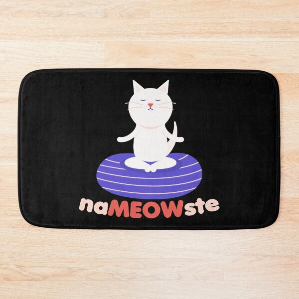 Item preview, naMEOWste Cute Funny Yoga Cat Namaste Workout designed and sold by VintagePathway.