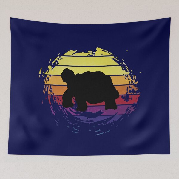 Item preview, Tortoise animal on retrostyle retro background designed and sold by ChatterFox.