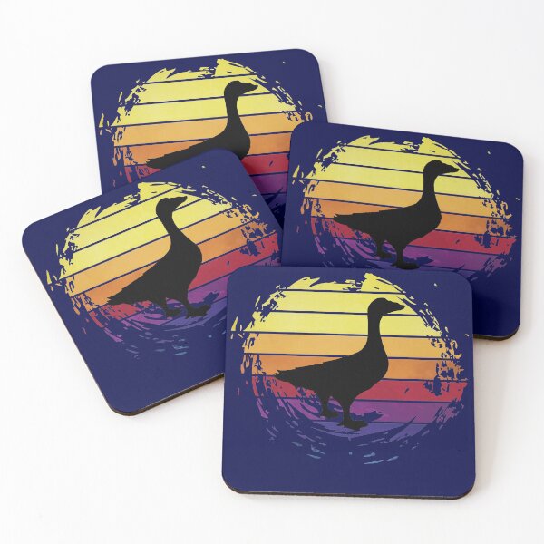 Item preview, Goose animal on retrostyle retro background designed and sold by ChatterFox.
