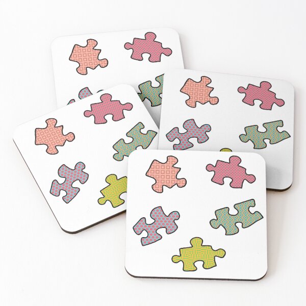 Item preview, Colorful Patterned Jigsaw Puzzle Pieces designed and sold by SarahJisri.