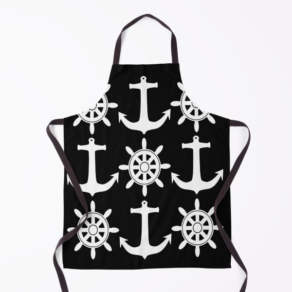 Item preview, Sailing design including Ships Wheels and Anchors, Black and White designed and sold by ajtechdesigns.