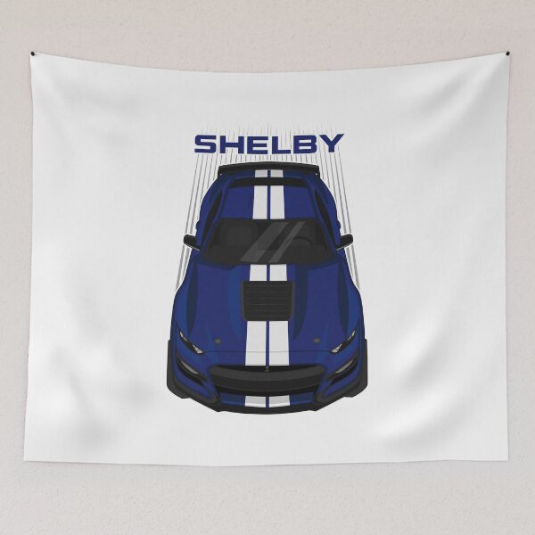 Item preview, Ford Mustang Shelby GT500 2020-2021 - Kona Blue - White Stripes designed and sold by V8social.