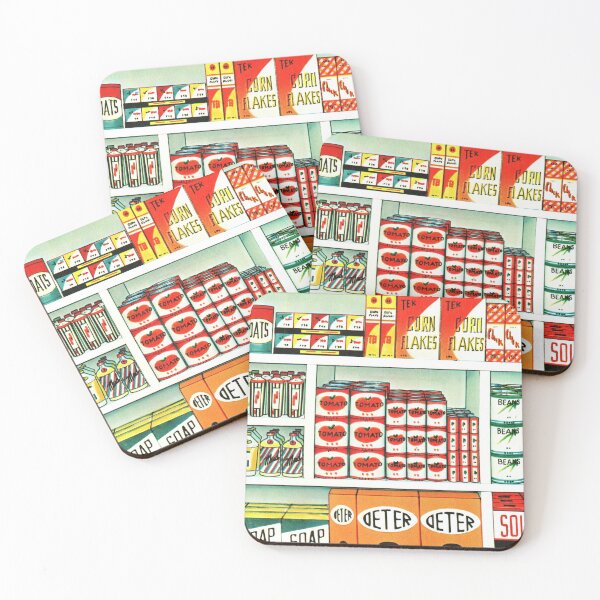 Item preview, Grocery Store Shelves - Vintage Retro Pattern designed and sold by elevens.