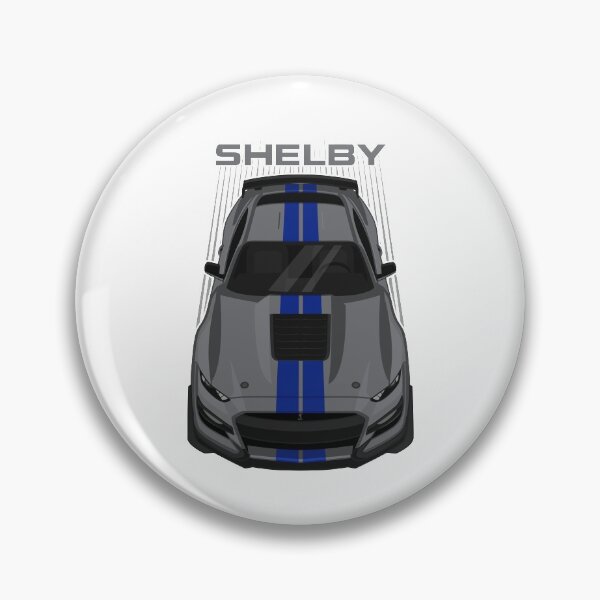 Item preview, Ford Mustang Shelby GT500 2020-2021 - Magnetic Grey - Blue Stripes designed and sold by V8social.