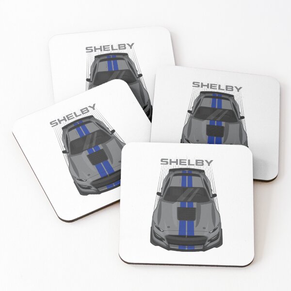 Item preview, Ford Mustang Shelby GT500 2020-2021 - Magnetic Grey - Blue Stripes designed and sold by V8social.